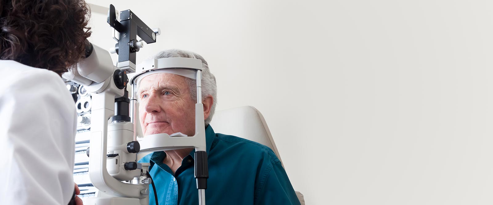 Man getting an eye exam.